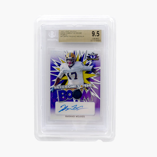 A Beckett Graded Card, an emblem of sports memorabilia, fitting snugly and securely within the protective confines of the Popper Display Case.