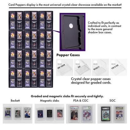 48  Card display - Variety Pack (12-PSA/CGC | 12-OneTouch | 12-TopLoad | 6-SGC | 6-Beckett)