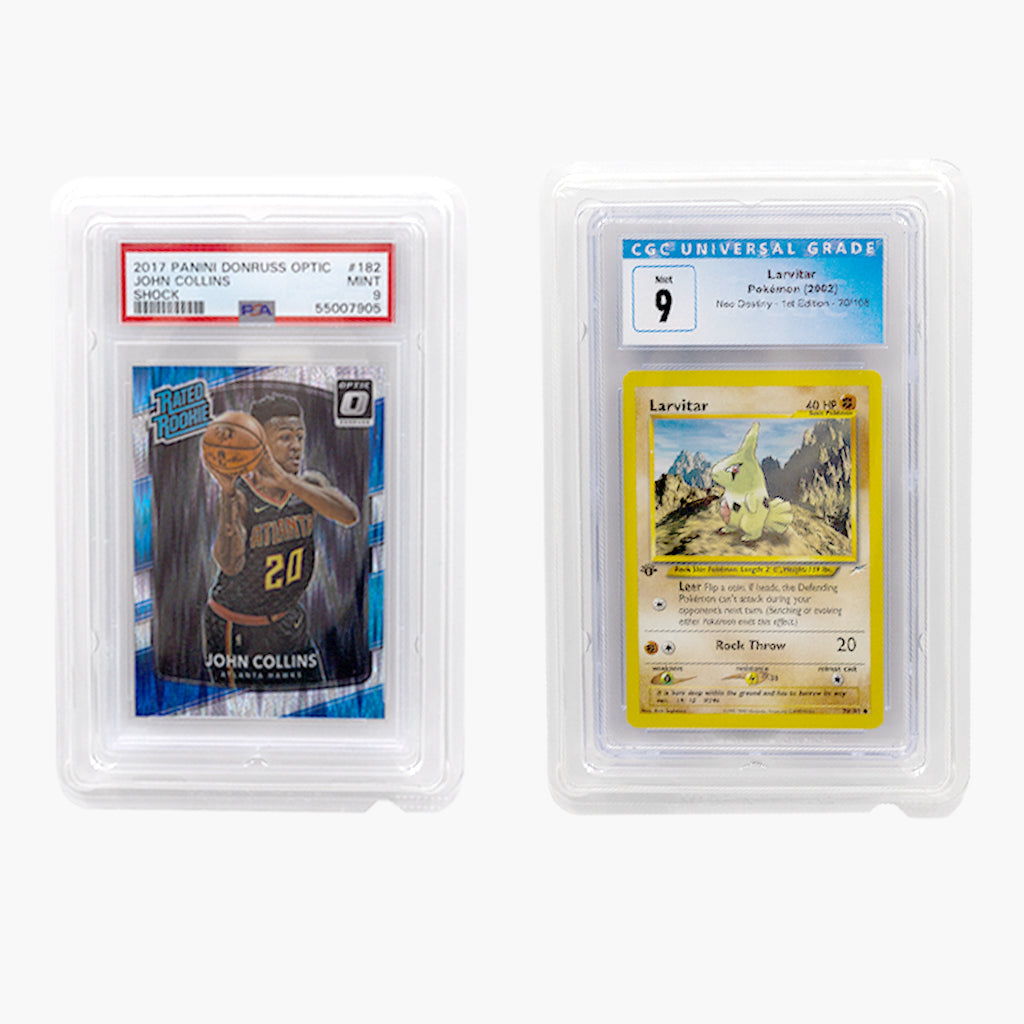 A PSA & CGC Graded Collectible Card beautifully presented in the protective Popper Case.