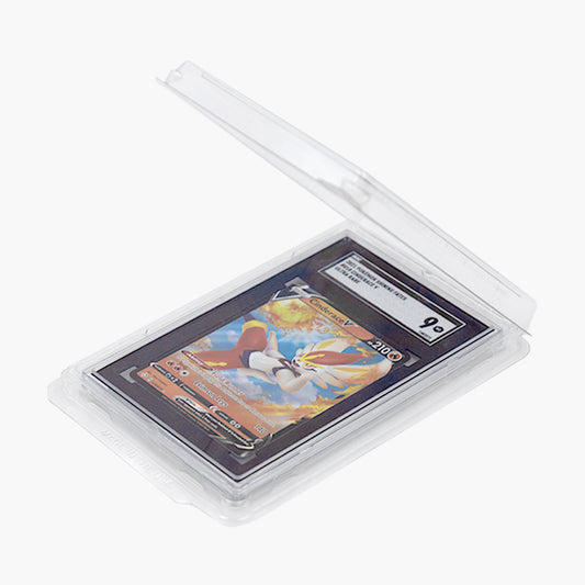 An SGC Graded Sports Card flawlessly secured in a sturdy Popper Display Case.