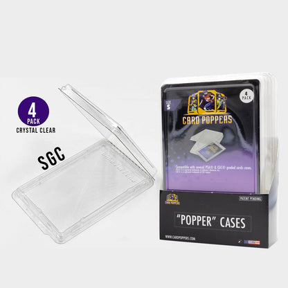 Versatile Popper Cases support SGC graded slabs, tailored for trading cards, Pokémon cards, and valued memorabilia. Seamlessly integrate with Cardpoppers display for a sleek, stylish showcase of your cherished collection.