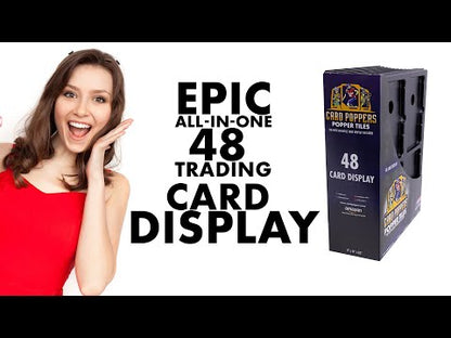 Video presentation showcasing the comprehensive features of the All-in-One 48 Trading Card Display, demonstrating its unique capabilities and how it effectively showcases a card collection.