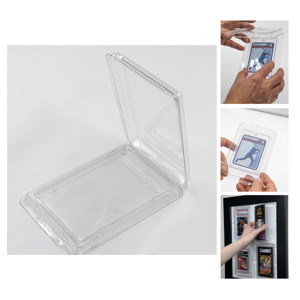 Versatile Popper Cases support Beckett graded slabs, tailored for trading cards, Pokémon cards, and valued memorabilia. Seamlessly integrate with Cardpoppers display for a sleek, stylish showcase of your cherished collection.