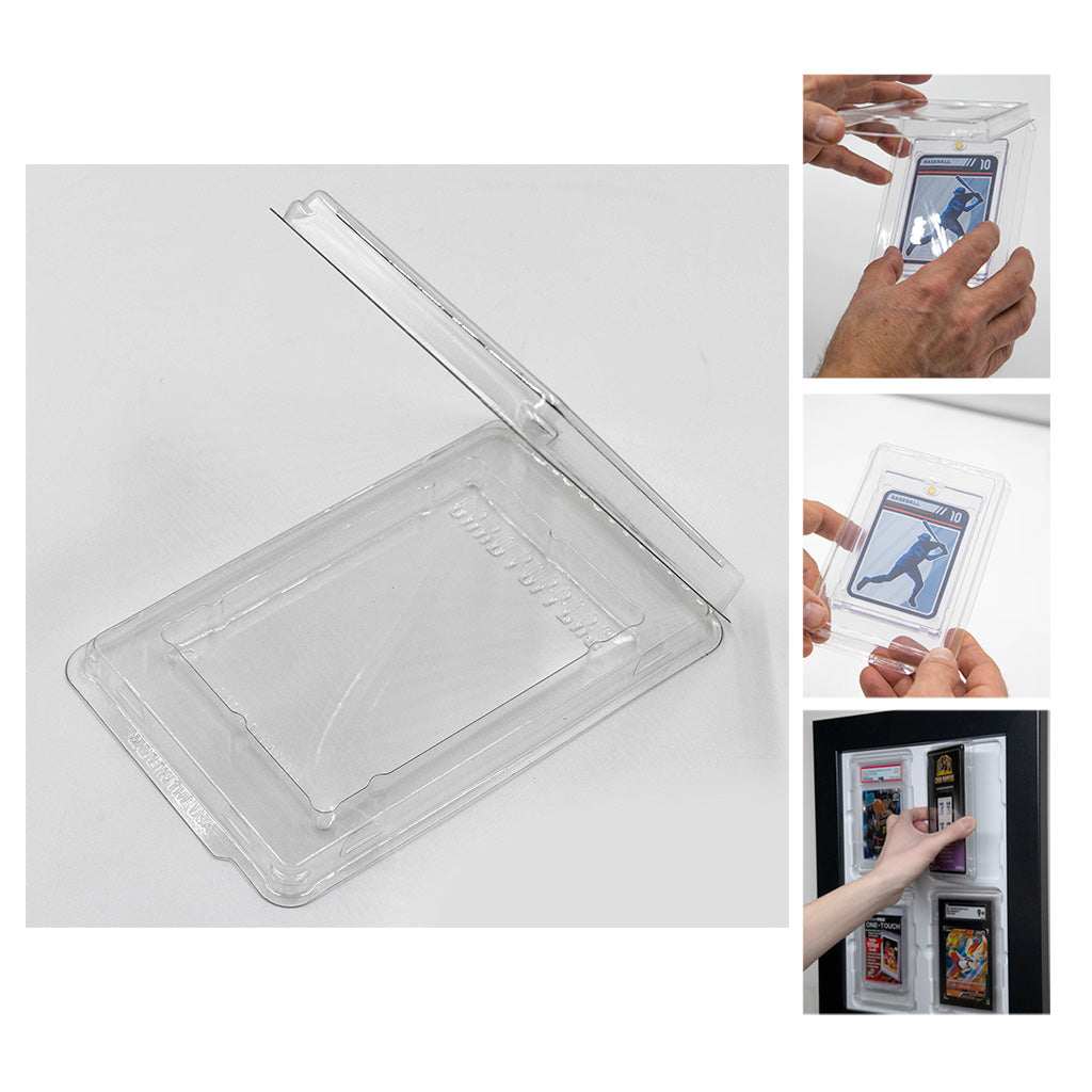 Versatile Popper Cases support One-Touch slabs, tailored for trading cards, Pokémon cards, and valued memorabilia. Seamlessly integrate with Cardpoppers display for a sleek, stylish showcase of your cherished collection.